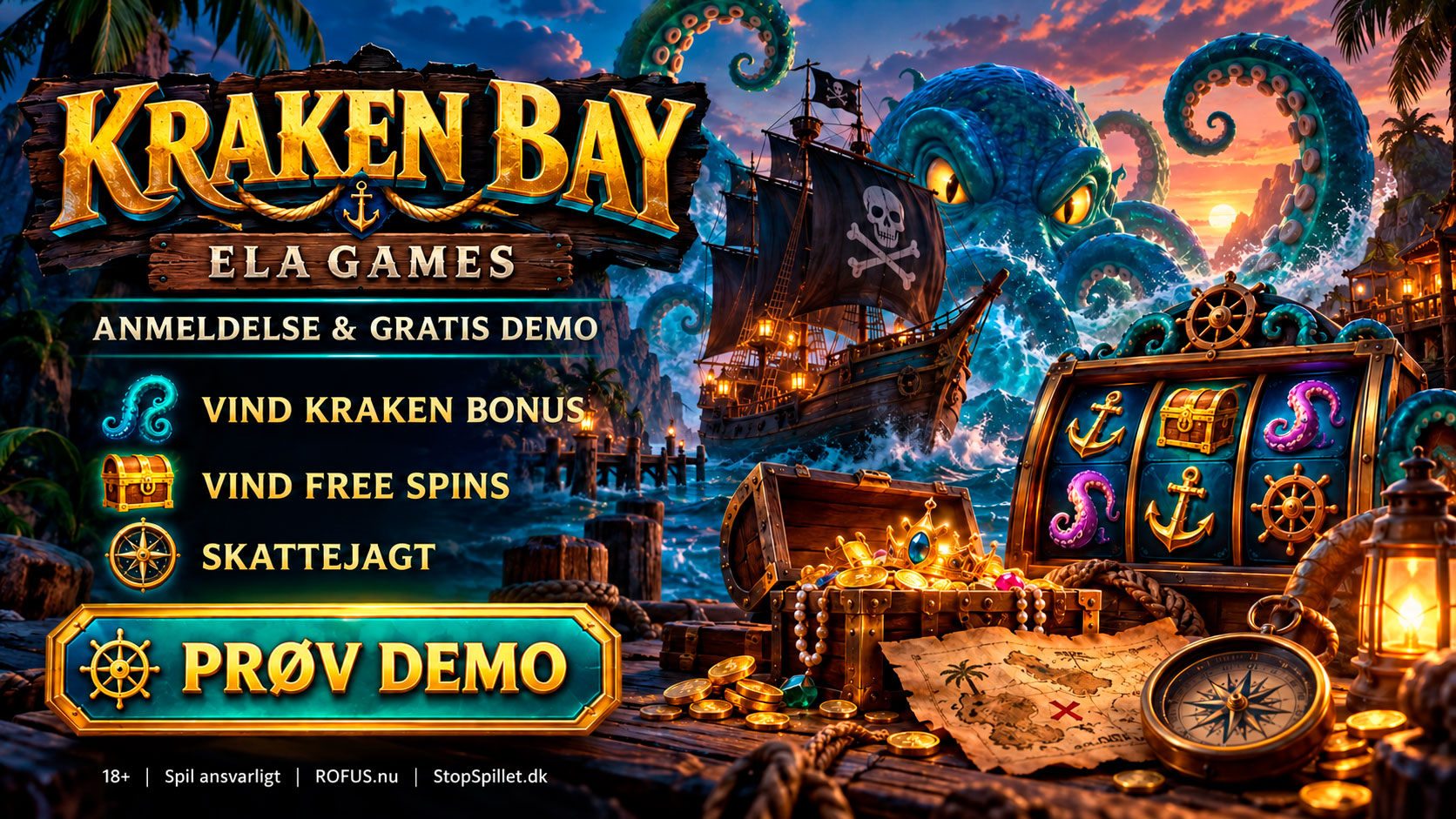 Kraken Bay  Alt Om Gratis Spins  Kraken Bonus | Pirat Og Havmonsterslot | Review + Demo