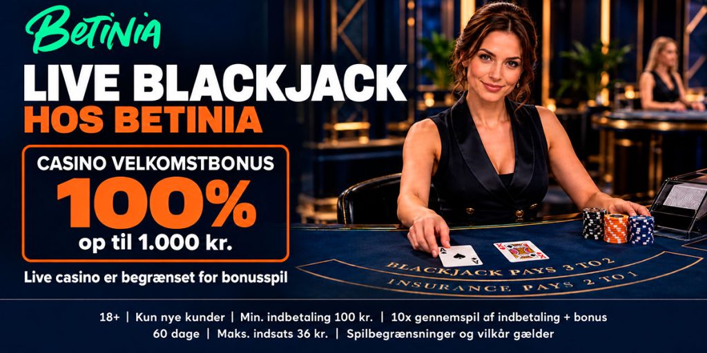 Spil Live Blackjack Hos Betinia