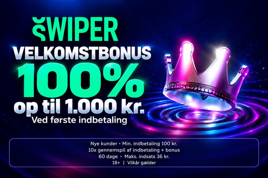 Swiper Casino Velkomstbonus Op Til 1000 Kr Ekstra Gratis Oveni Første Indbetaling